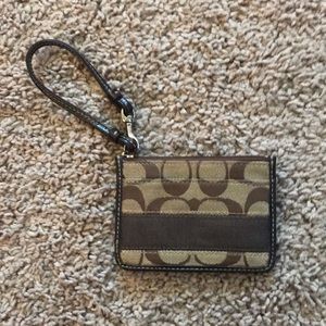 Coach ID keychain pouch